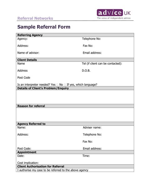 how to make referral form.